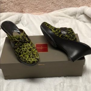 Vintage Cole Hahn Calf Hair Mules